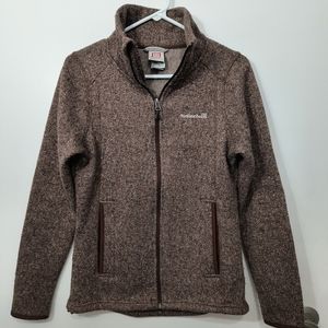 Avalanche full zip jacket Womens Size S brown herringbone pattern‎